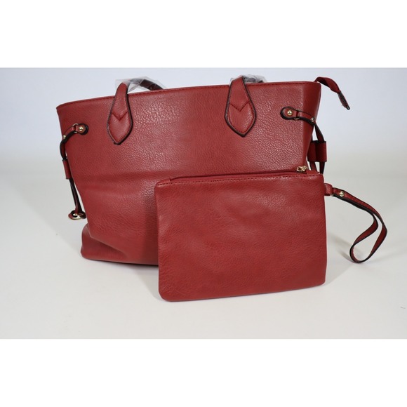 AR New York Handbags - AR New‎ York Classic 2 In 1 Tote Bag - Red